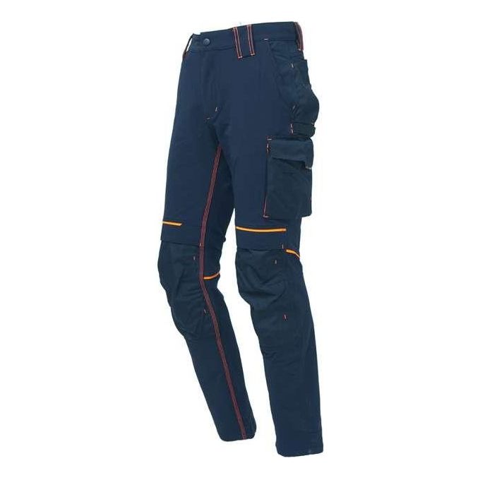 U-Power PE145DB Atom Pantaloni da lavoro uomo slim fit stretch idrorepellenti colore Blu