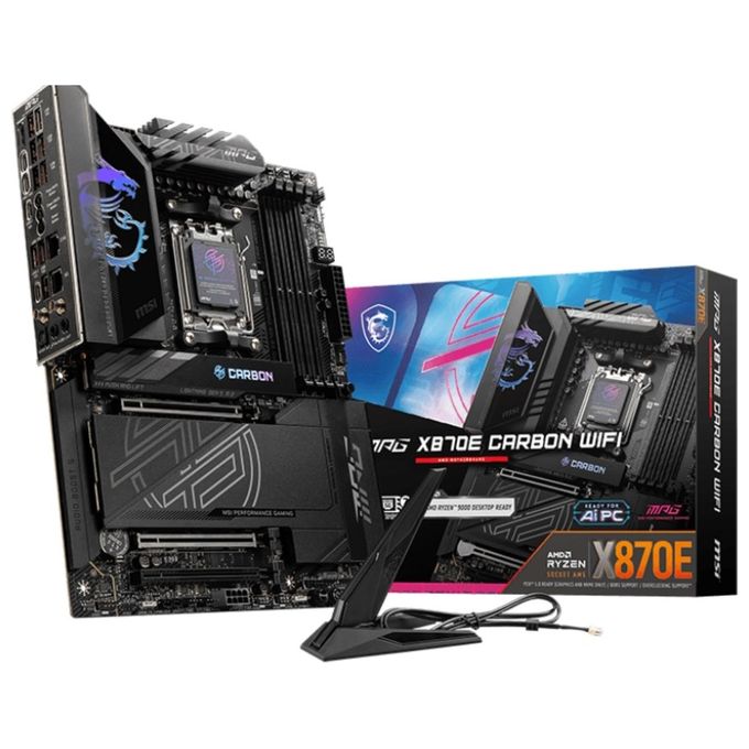 MSI MPG X870E CARBON WIFI Scheda Madre AMD X870E Socket AM5 ATX DDR5 4 slot M.2 Wi-Fi 7 colore Nero