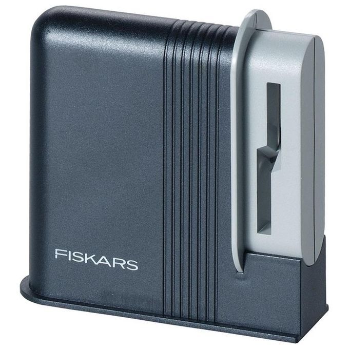 Fiskars Clip Affilaforbici Testa in Ceramica-Involucro in Plastica Nero-Grigio