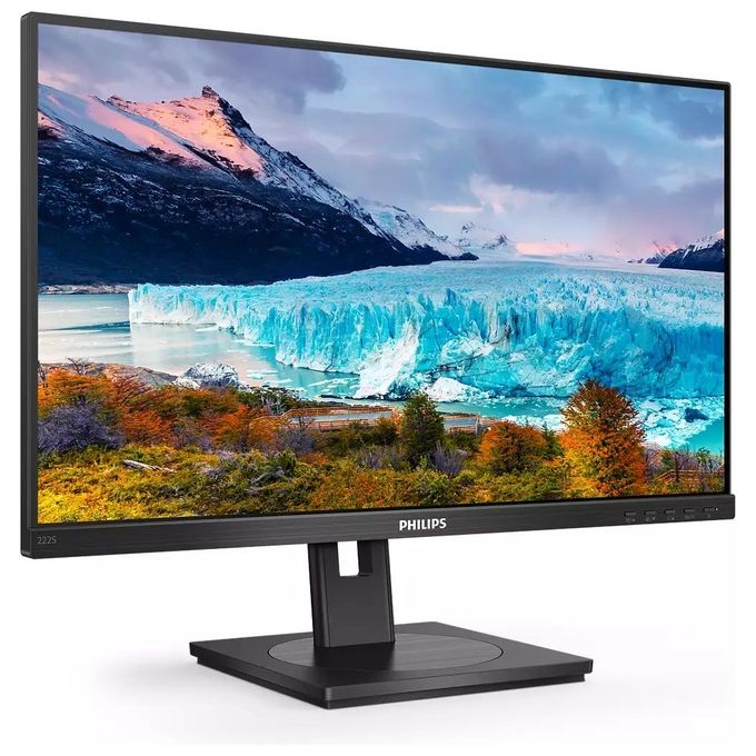 Philips 222S1AE-00 S Line Monitor PC 21.5'' IPS Full HD 1920x1080 75Hz 4ms Altoparlanti Ergonomico colore Nero