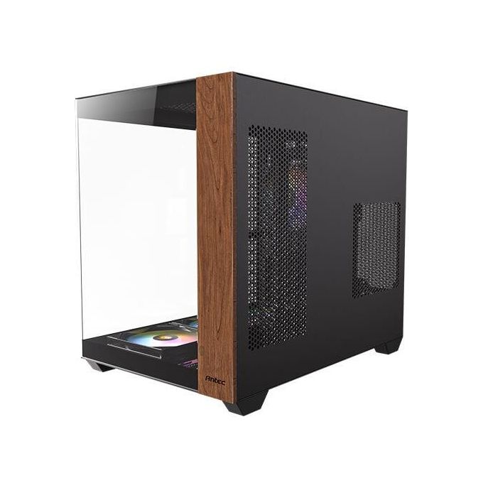 Antec 0-761345-10137-0 CX800 Wood Mid Tower Gaming Case con Vetro Temperato 270° e Ventole ARGB Preinstallate colore Nero