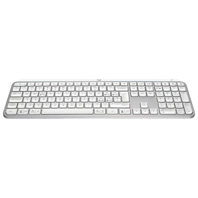 Logitech mx keys s tastiera wireless qwerty retroilluminata alluminio e bianco italiano