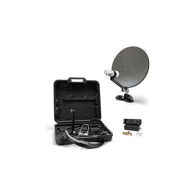 Xoro SAT200301 MCA 38 HD Set Kit Parabola Satellitare Camping 38,5 cm LNB Ricevitore DVB-S2 Full HD colore Antracite