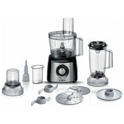 Bosch MCM3501M MultiTalent 3 Robot da Cucina Compatto 800 W 2,3 Litri Nero-Argento