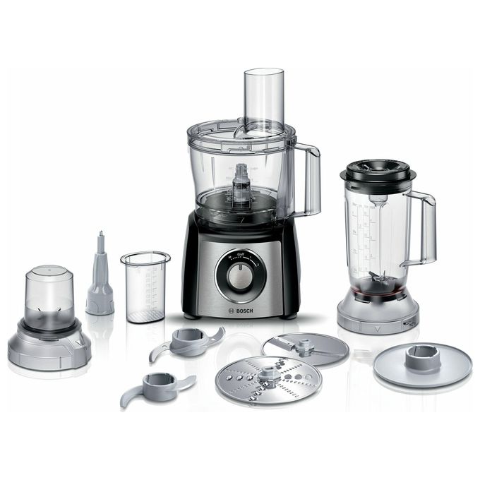 Bosch MCM3501M MultiTalent 3 Robot da Cucina Compatto 800 W 2,3 Litri Nero-Argento