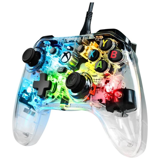 NACON XBXEVOL-XPROLIGHT EVOL-X Pro Gamepad Cablato USB Type-C 3 m Retroilluminazione RGB Pulsanti Programmabili colore Trasparente
