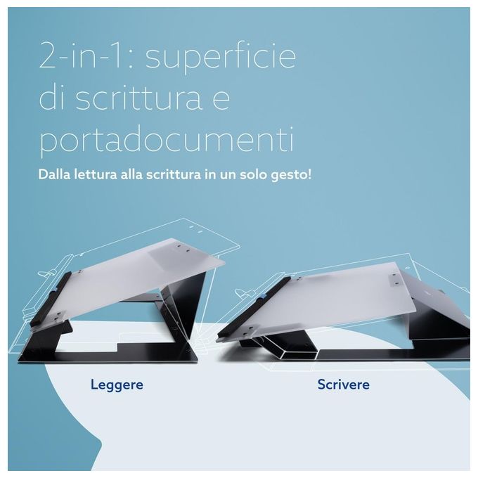 R-Go Tools RGORIDOFA Porta documenti Alluminio Acrilico Nero