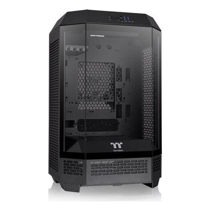 Thermaltake CA-1Y4-00S1WN-00 The Tower 300 Case PC Micro Tower con supporto micro ATX Mini-ITX vetro temperato 2 ventole 140 mm preinstallate colore Nero