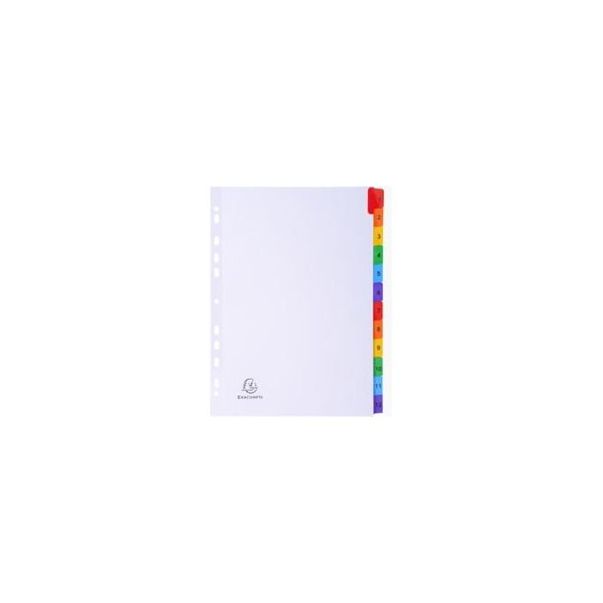 Exacompta Divisori Numerici 1-12 A4 Bianco