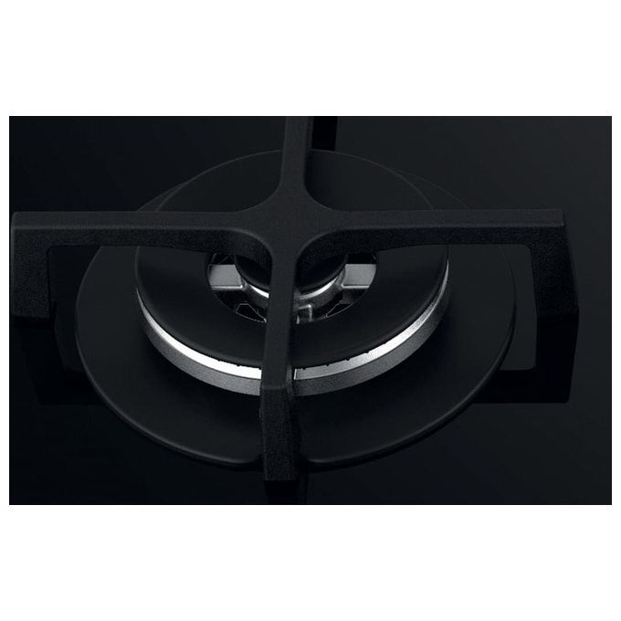 Whirlpool GOA6423NB1 Piano cottura a gas 60 cm 4 fuochi griglie in ghisa comandi frontali colore Nero