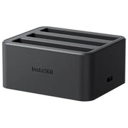 Insta360 CINSBBMJ Caricatore Rapido per 3 Batterie USB-C con Ricarica PD 43 Minuti per Carica Completa colore Nero