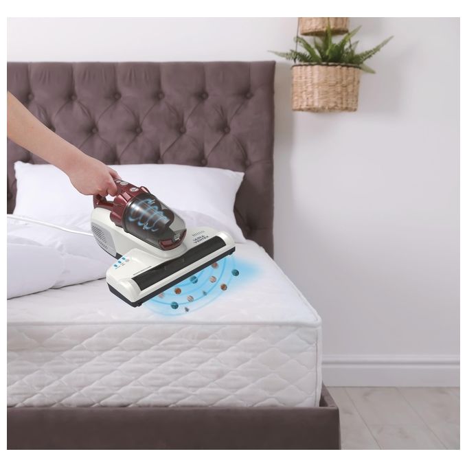 Hoover MBC500UV Aspirapolvere con Filo senza Sacco Capacita' 0,3 Litri Sistema Ciclonico Rosso-Bianco