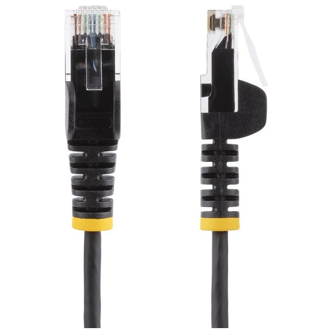 StarTech.com Cavo di Rete Ethernet Snagless CAT6 da 50cm  Cavo Patch Antigroviglio Slim RJ45 Nero