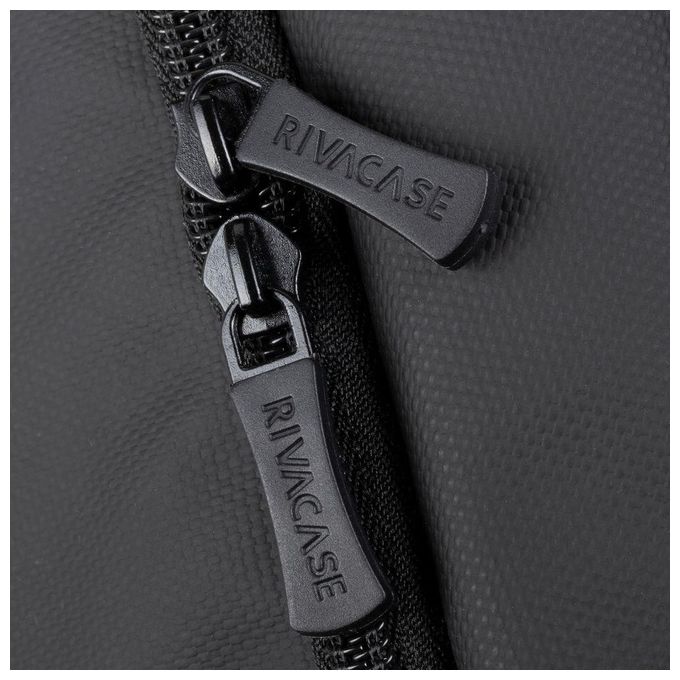 Rivacase 8465 Tegel Zaino da Viaggio per Notebook fino a 17,3'' con Scomparto Imbottito e Materiale ECO-FRIENDLY RPET colore Nero