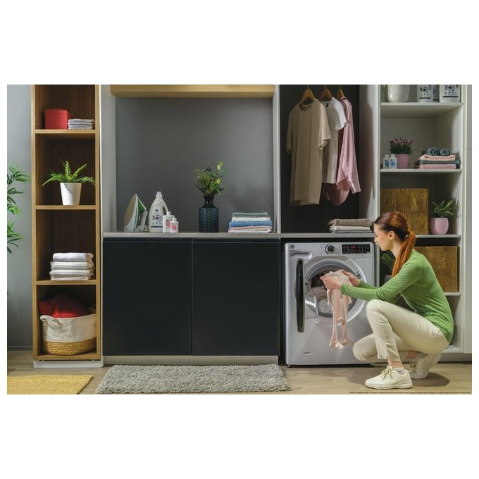 Hoover H-Wash 350 H3WPS4376TAMB6-S Lavatrice carica frontale Slim 7 Kg Classe A Centrifuga 1300 giri Profondita' 44 cm Inverter Funzione Vapore