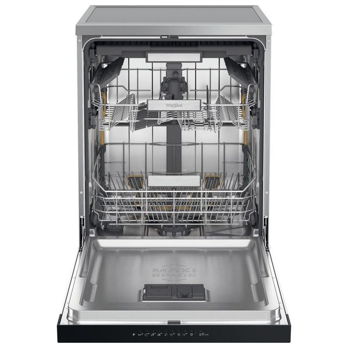 Whirlpool W7FHP43X MaxiSpace Lavastoviglie Libera Installazione 15 coperti Classe C 43 dB AquaStop (85x60x59 cm) colore Inox