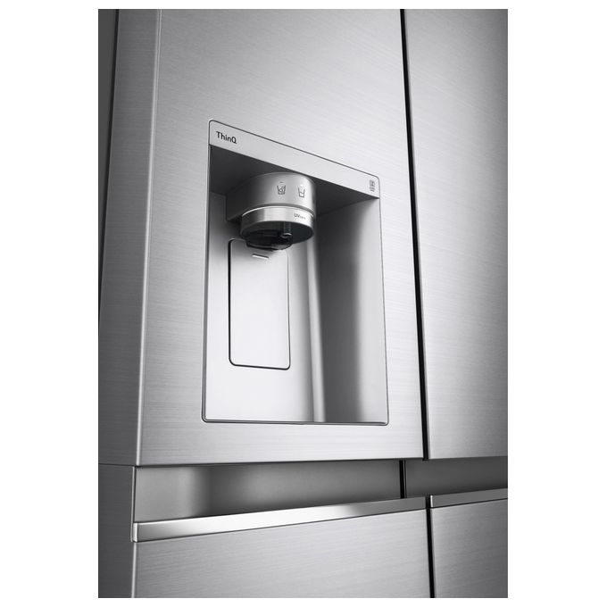 LG GSLV90PZAD Frigorifero Side by Side 635 L 179 cm Classe D 35 dB Total No Frost Wi-Fi Dispenser UVnano colore Inox