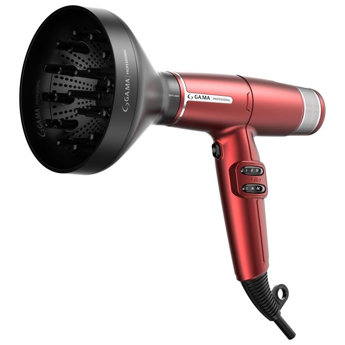 Ga.ma PH6030.RD iQ Lite Asciugacapelli 1500 W Tecnologia Ionica Oxy-Active Motore Brushless 2 Velocita' 3 Temperature Diffusore colore Rosso