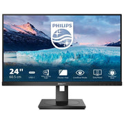 Philips 243S1-00 Monitor PC 23.8'' LED IPS Full HD 1920x1080 75 Hz USB-C Hub Integrato Altoparlanti Pivot Regolazione Altezza colore Nero