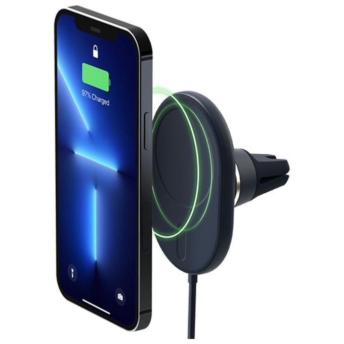 IOttie MGSFIO101 Velox Supporto Magnetico per Auto con Ricarica Wireless MagSafe 7,5W USB-C colore Nero