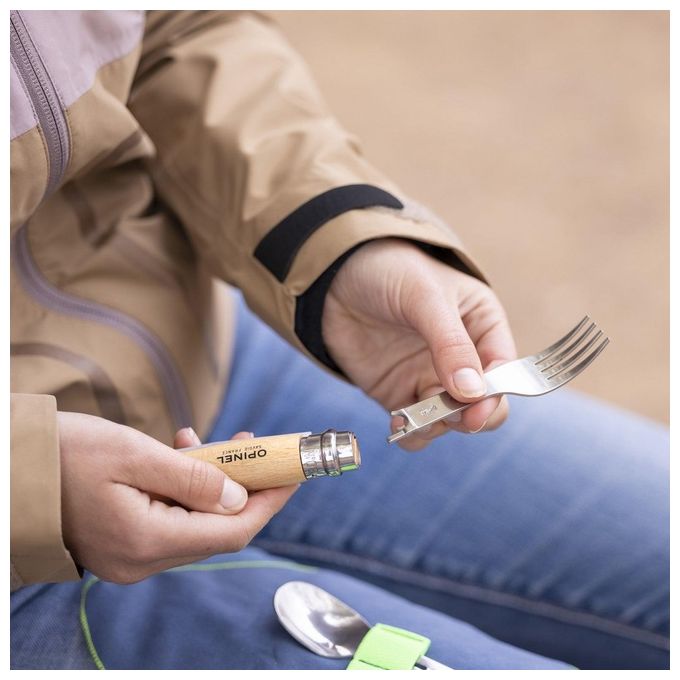 Opinel Coltello Virobloc Inox N. 8 Picnic 3 Pezzi