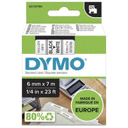 Dymo Nastro D1 6mmx7m Nero Bianco
