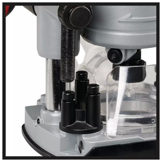 Einhell 4350411 TP-RO 18 Li BL Fresatrice verticale a batteria Motore brushless 18 V Regolazione elettronica giri Attacco aspirazione 35 mm Luce LED integrata colore Nero Rosso Argento
