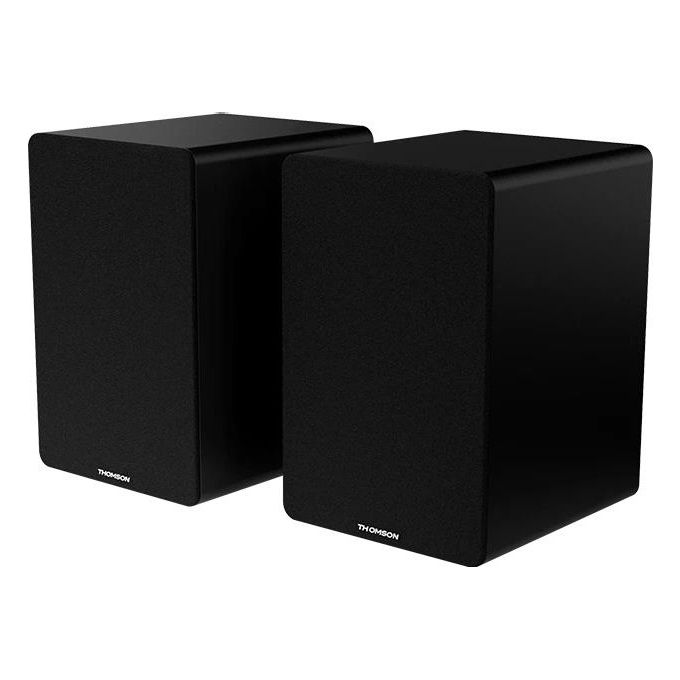 Thomson WS400DUO Casse Acustiche da Scaffale 2.0 50W Bluetooth 5.0 Ingresso RCA Telecomando colore Nero