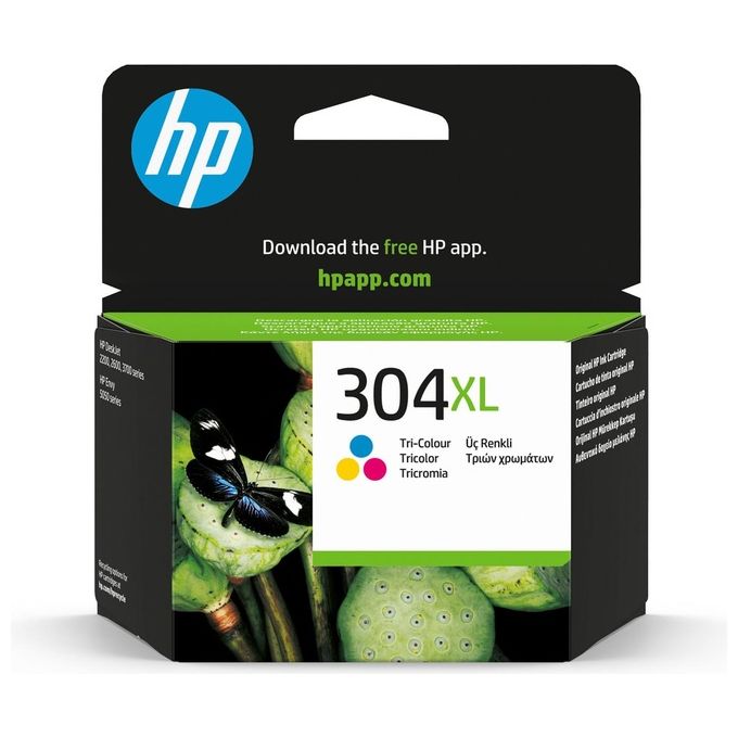 HP, Cartuccia Inchiostro 304XL, Tricromia, Originale, Alta Capacita'