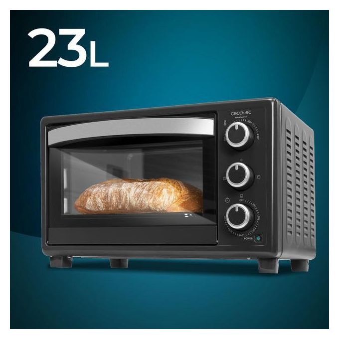 Cecotec 03817 BakeandToast 2300 Black Fornetto elettrico 23 L 1500 W Grill Timer 60 min colore Nero