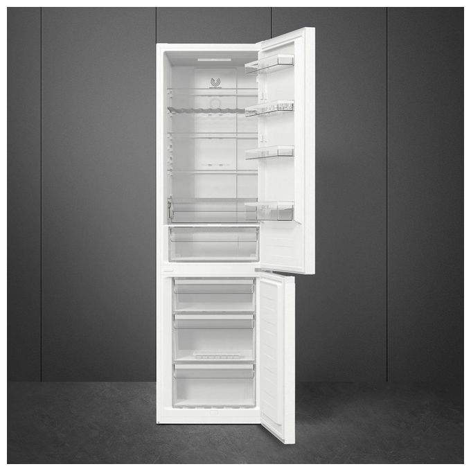 Smeg RC20WDNE Frigorifero Combinato 331 L 200 cm Classe E 38 dB No Frost Multiflow Display LED (200x60x59 cm) colore Bianco