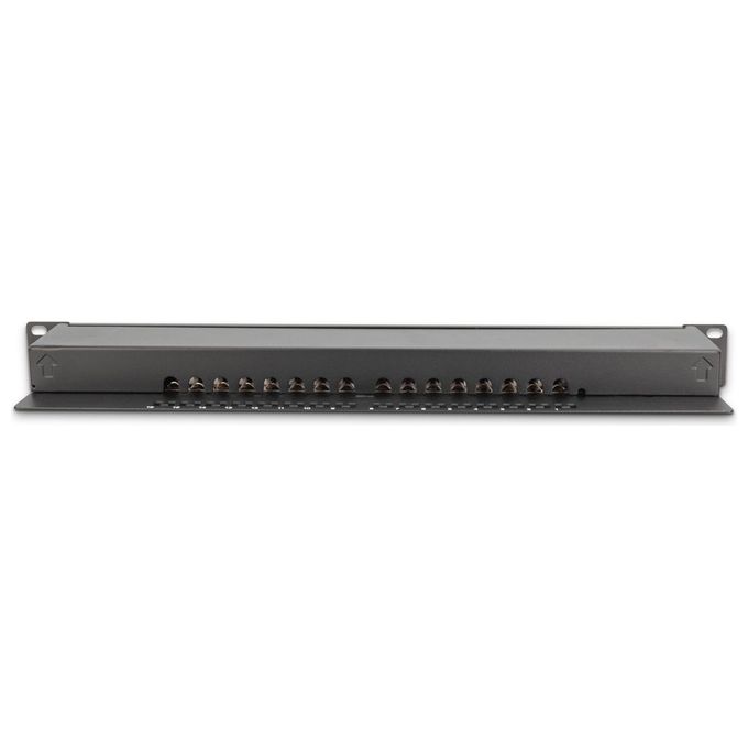 Digitus DN-91616S-B Pannello Patch 16 Porte CAT 6 Schermato 1U RJ45 Oro Nero