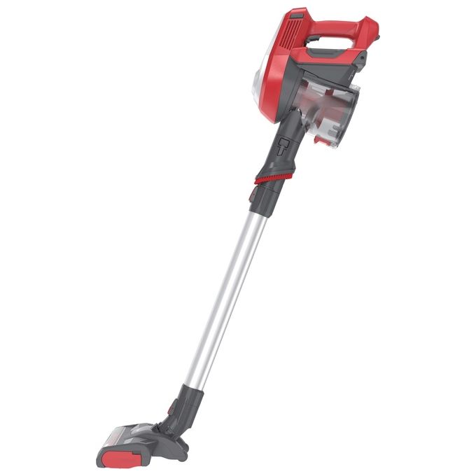 Hoover HF122RH 011 H-Free 100 Aspirapolvere Scopa Senza Filo Ciclonica Senza Sacchetto 0.9 L 170 W autonomia 40 min colore Argento Rosso