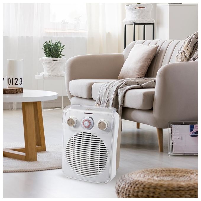ARDES AR4F10TI Termoventilatore Scaldabagno con Potenza 2000 Watt e 2 Timer colore Beige
