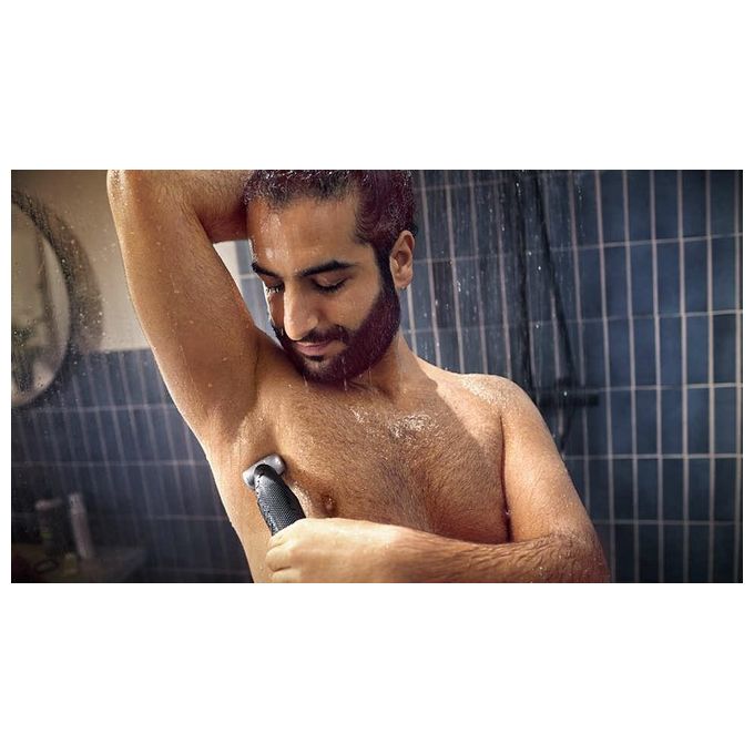 Philips BG5021-15 BODYGROOM Series 5000 Rifinitore corpo e inguine impermeabile 60 min autonomia uso bagnato e secco colore Nero Argento