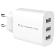 Conceptronic ALTHEA13W Caricabatterie USB 3 Porte 30W Universale AC Interno colore Bianco