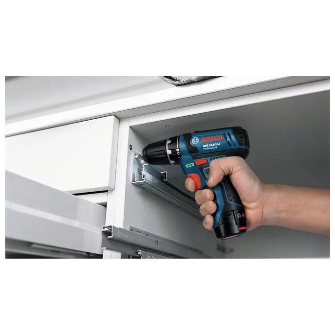 Bosch 0 601 9B6 90K GSB 12V-15 Trapano a Percussione Cordless 12 V 2 Ah 30 Nm Nero Blu