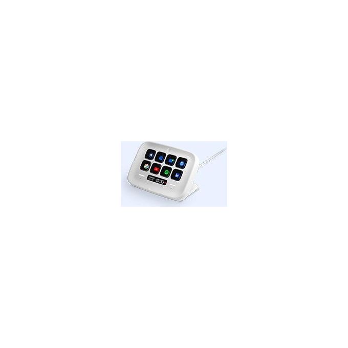 Elgato 10GBJ9901 Stream Deck Neo Tastiera controller con 8 tasti LCD personalizzabili e 2 Touch Points colore Bianco