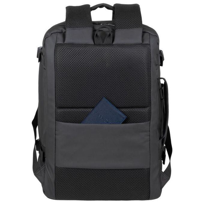 Rivacase 8465 Tegel Zaino da Viaggio per Notebook fino a 17,3'' con Scomparto Imbottito e Materiale ECO-FRIENDLY RPET colore Nero