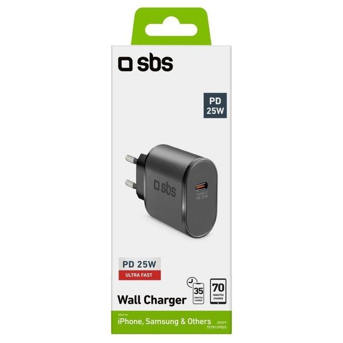 Sbs Wall Charger 25W Caricabatterie 1xUSB-C PD