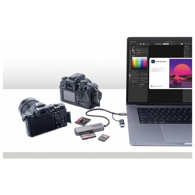 StarTech.com Lettore di Schede Multimediali Usb-c - Usb-a Sd-CF-microSD