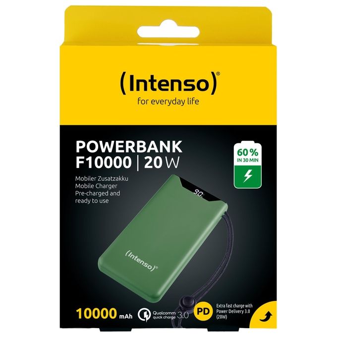 Intenso Powerbank F10000 Verde 10000 mAh con USB-C a Tipo C