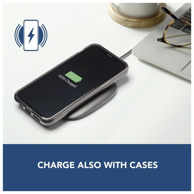 Cellular Line Easy Wireless Charger Caricabatterie Wireless 10W Nero