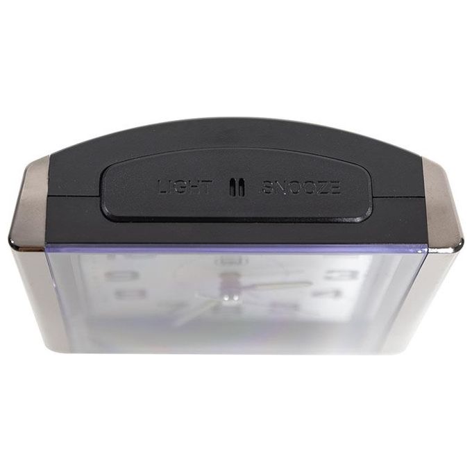 Trevi 0309500 Orologio-sveglia Silent Quartz, Grande Quadrante Illuminato, 2 batt aa