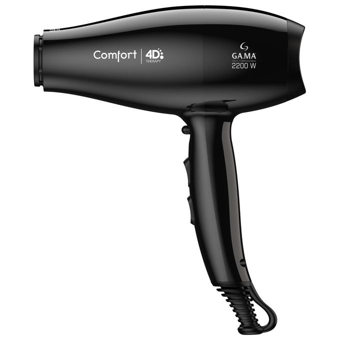 Ga.ma GH0532 Comfort 4D Therapy Asciugacapelli 2200W Ozone Ion Plus Tormalina 2 Velocita' 3 Temperature Diffusore colore Nero