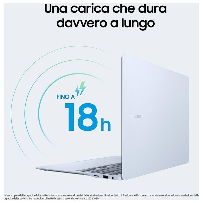 Samsung NP940XMA-KB1IT Galaxy Book4 Edge Notebook 14'' Snapdragon X Elite 16GB RAM 512GB SSD Windows 11 Home colore Sapphire Blue