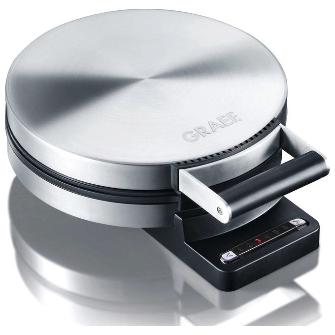 GRAEF WA80 Gofrera 850 W con Rivestimento Antiaderente e Regolazione Elettronica 6 Livelli colore Argento-Grigio