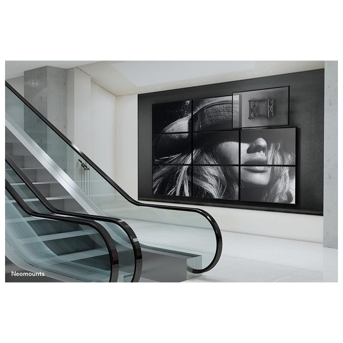 Neomounts WL95-800BL1 Supporto Videowall da Parete Pop-out per Schermi 42''-70'' VESA 200x200-600x400 mm Max 35 Kg colore Nero