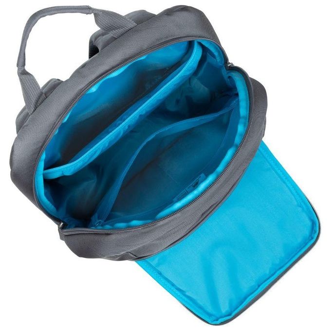 Rivacase 7561 Alpendorf Zaino per Laptop 16'' Scomparto Imbottito Tasche Organizzate Materiale Riciclato RPET colore Grigio