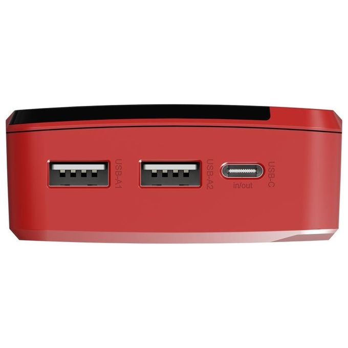Cygnett CY4753PBCHE ChargeUp Boost Power Bank 20000 mAh 15W 3 Porte USB con Display colore Rosso